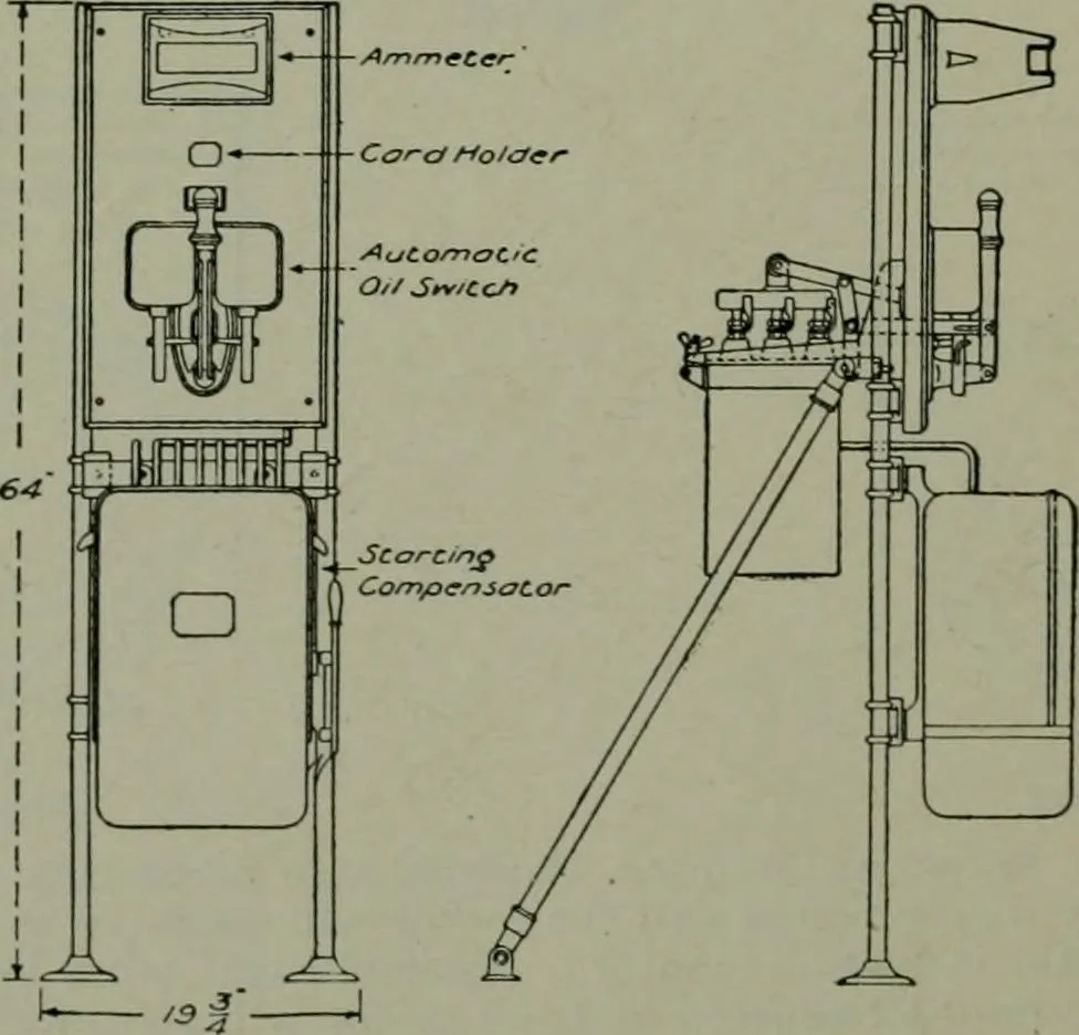 An illustration from Wiring diagrams of electrical apparatus and installations, 1913, leaf 115