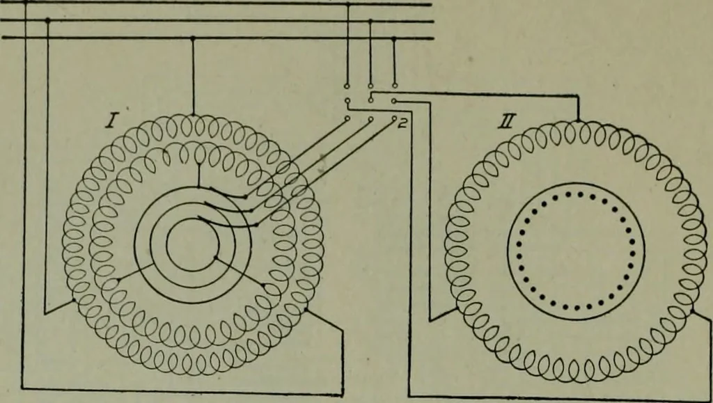 An illustration from Wiring diagrams of electrical apparatus and installations, 1913, leaf 121