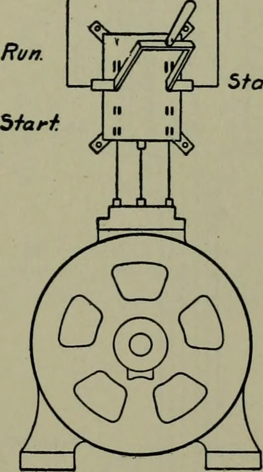 An illustration from Wiring diagrams of electrical apparatus and installations, 1913, leaf 124