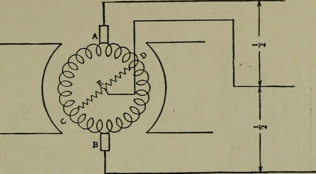 An illustration from Wiring diagrams of electrical apparatus and installations, 1913, leaf 16