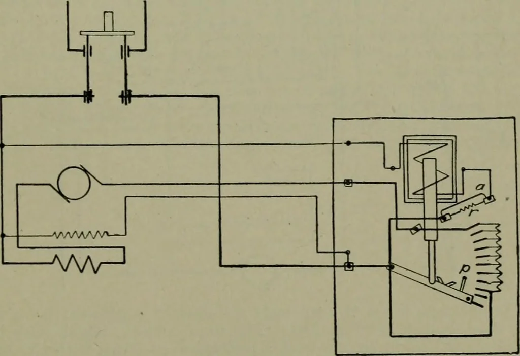 An illustration from Wiring diagrams of electrical apparatus and installations, 1913, leaf 162
