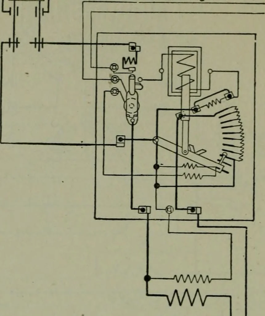 An illustration from Wiring diagrams of electrical apparatus and installations, 1913, leaf 163