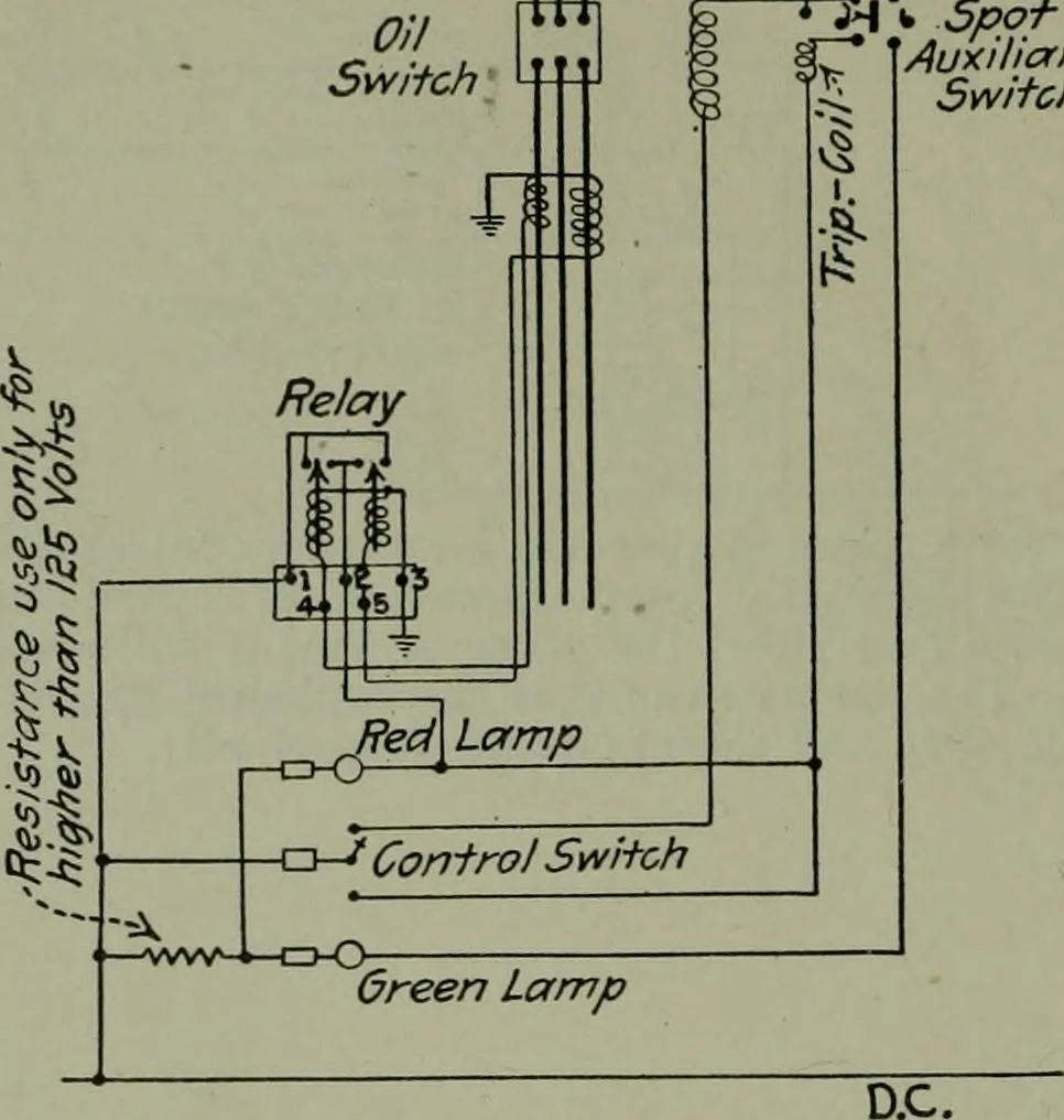 An illustration from Wiring diagrams of electrical apparatus and installations, 1913, leaf 217