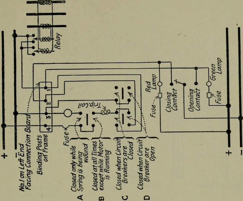 An illustration from Wiring diagrams of electrical apparatus and installations, 1913, leaf 218