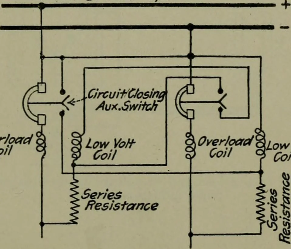 An illustration from Wiring diagrams of electrical apparatus and installations, 1913, leaf 222