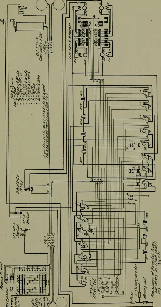 An illustration from Wiring diagrams of electrical apparatus and installations, 1913, leaf 234