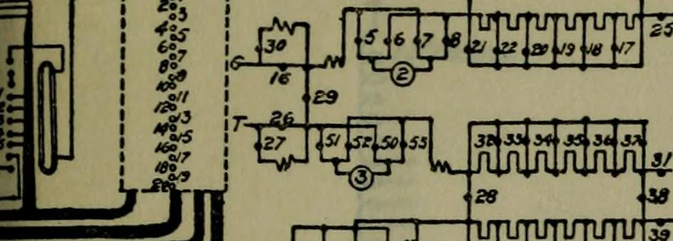 An illustration from Wiring diagrams of electrical apparatus and installations, 1913, leaf 238