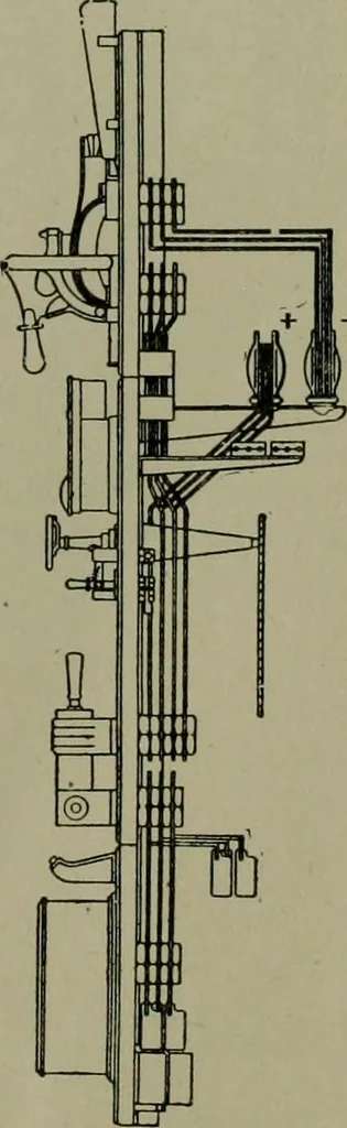 An illustration from Wiring diagrams of electrical apparatus and installations, 1913, leaf 24