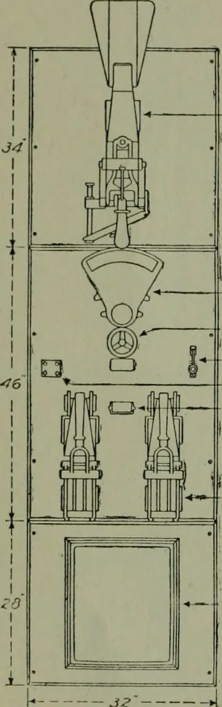 An illustration from Wiring diagrams of electrical apparatus and installations, 1913, leaf 25