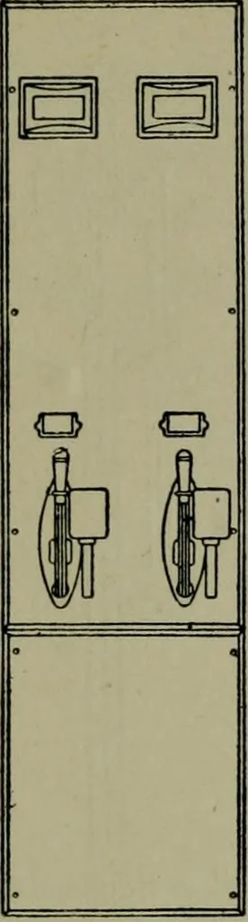 An illustration from Wiring diagrams of electrical apparatus and installations, 1913, leaf 46