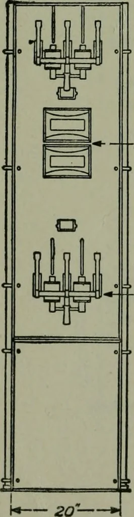 An illustration from Wiring diagrams of electrical apparatus and installations, 1913, leaf 47