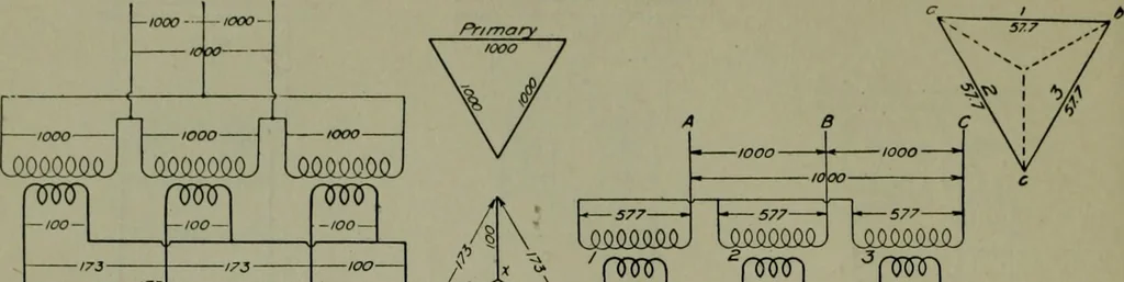 An illustration from Wiring diagrams of electrical apparatus and installations, 1913, leaf 53