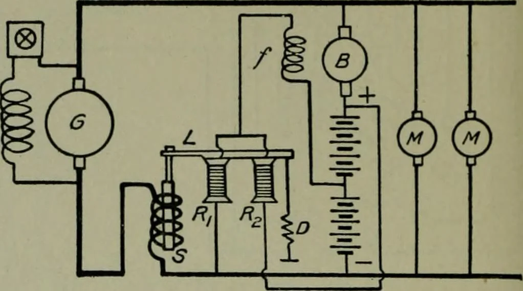An illustration from Wiring diagrams of electrical apparatus and installations, 1913, leaf 89
