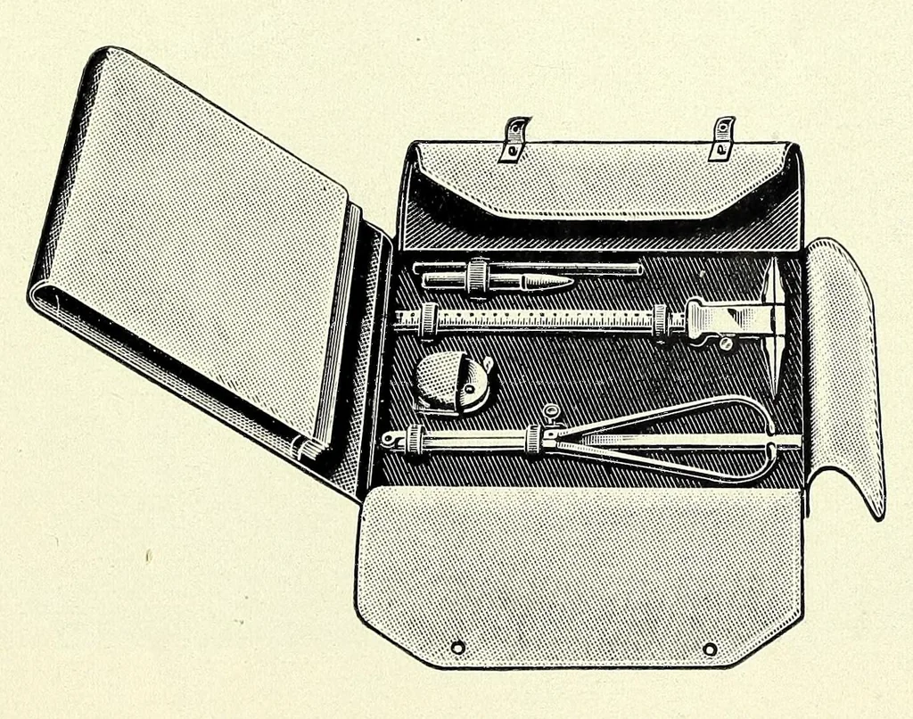 An illustration from Wissenschaftliche Messinstrumente für Anthropologie nach Prof. Dr. Rud. Martin und für Orthopädie nach Dr. Wilhelm Schulthess, 1911, leaf 11