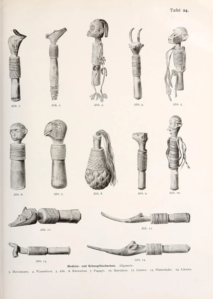 An illustration from Wissenschaftliche Ergebnisse meiner ethnographischen Forschungsreise in den Südosten Deutsch-Ostafrikas, 1908, leaf 219