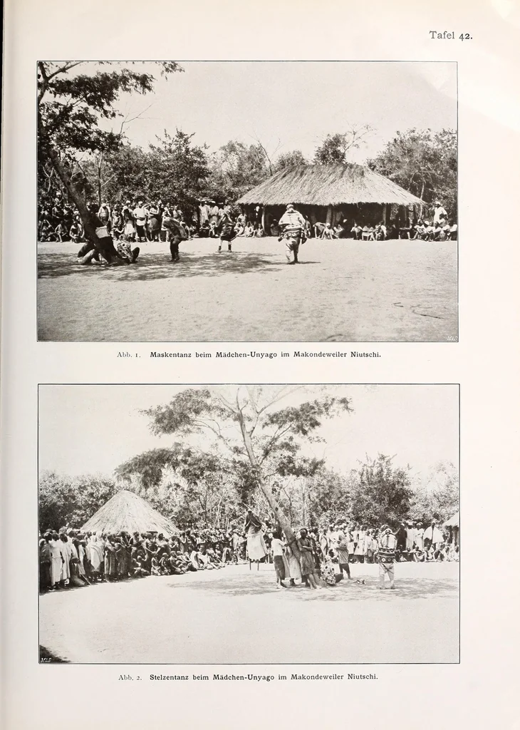 An illustration from Wissenschaftliche Ergebnisse meiner ethnographischen Forschungsreise in den Südosten Deutsch-Ostafrikas, 1908, leaf 255
