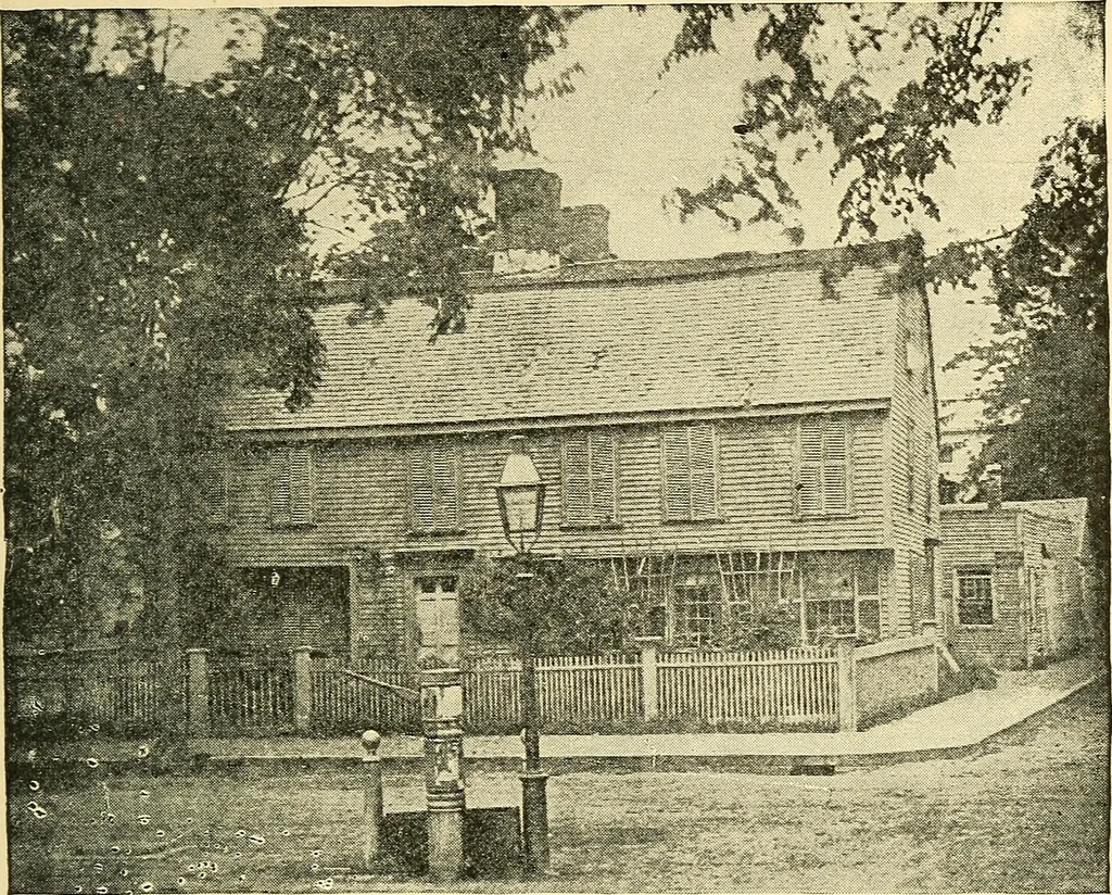 An illustration from Witchcraft in Salem village, 1904, leaf 32