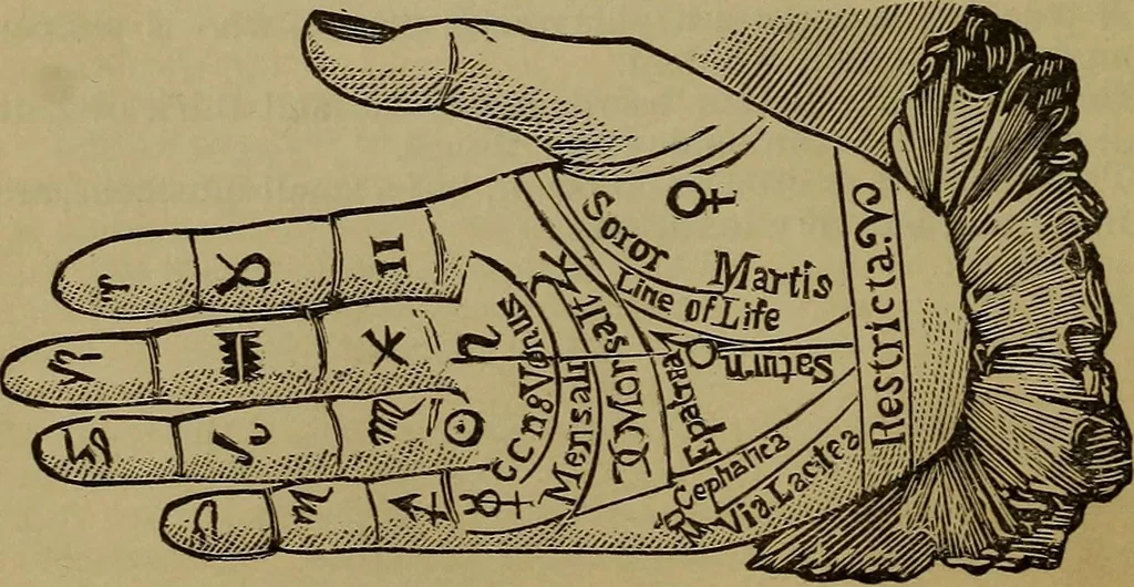 An illustration from The witches' dream book and fortune teller, 1885, leaf 63