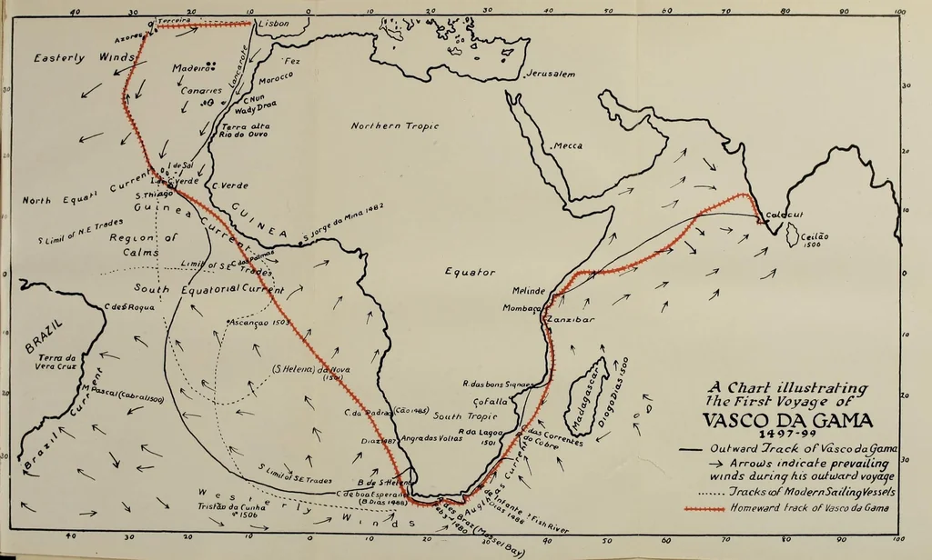 An illustration from With the da Gamas in 1497; a story of adventure. Told from the South Africa point of view, 1922, leaf 43