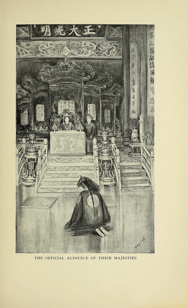 An illustration from With the Empress dowager, 1907, leaf 205