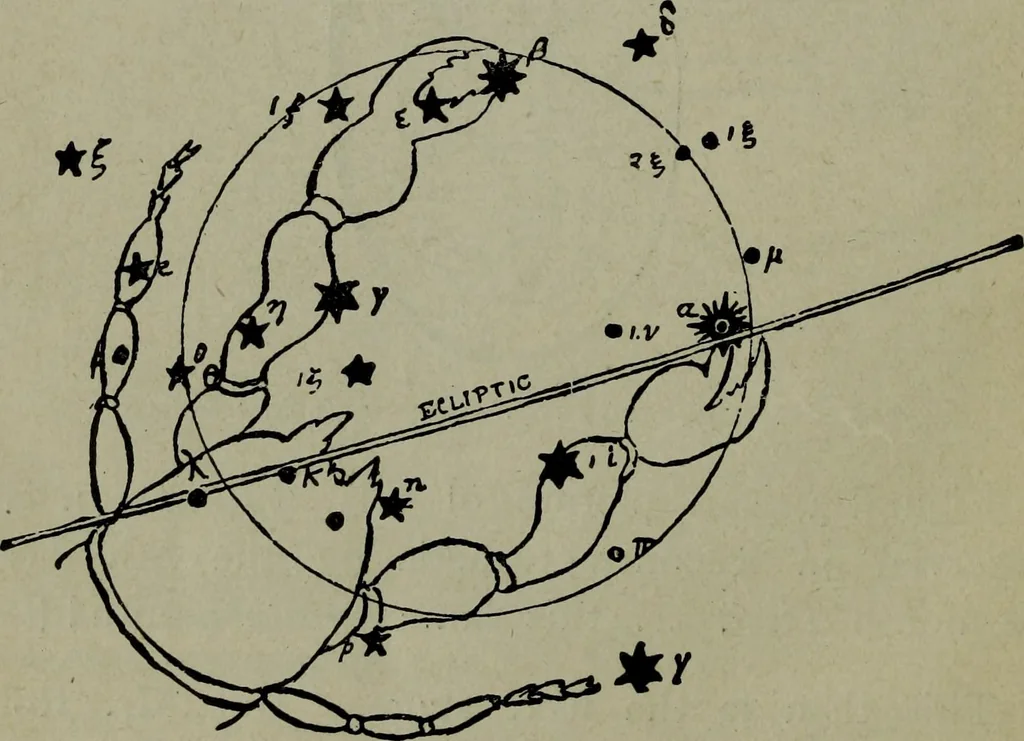 An illustration from The witness of the stars, 1921, leaf 299