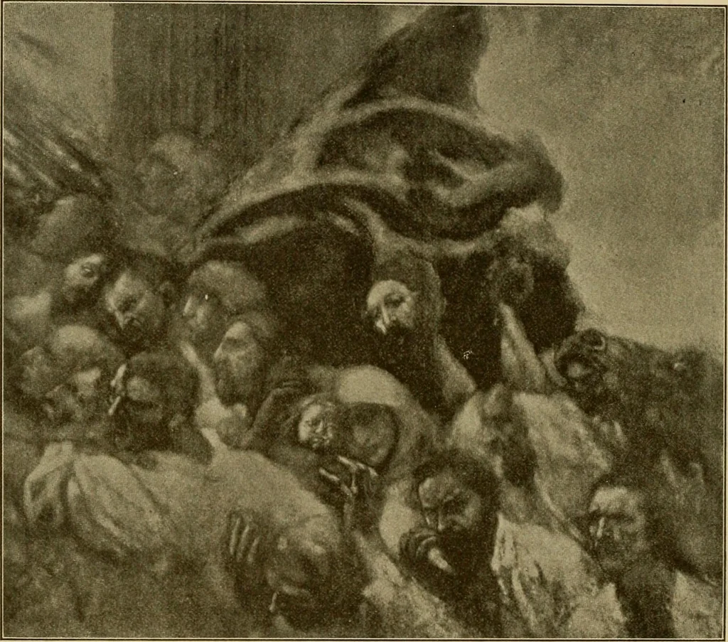 An illustration from The W. Martin Johnson school of art. Elementary instruction in color, perspective, lights and shadows, pen drawing and composition, 1909, leaf 105
