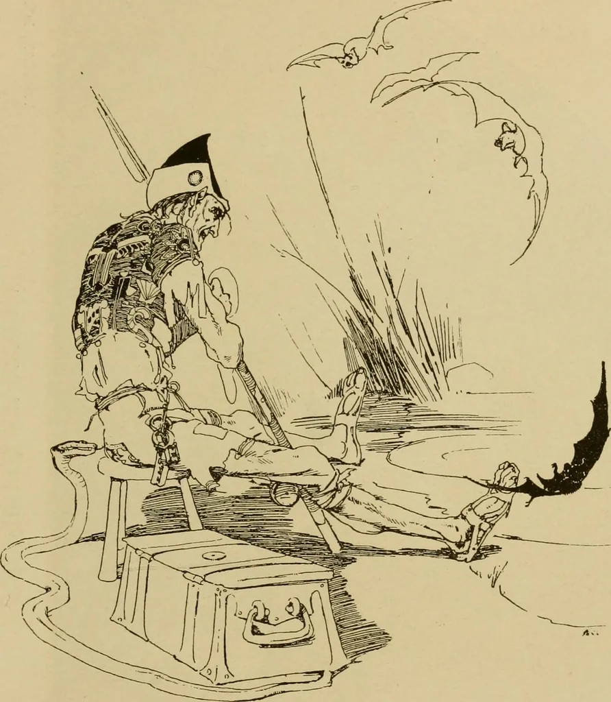 An illustration from The W. Martin Johnson school of art. Elementary instruction in color, perspective, lights and shadows, pen drawing and composition, 1909, leaf 108