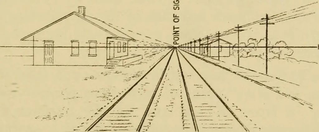 An illustration from The W. Martin Johnson school of art. Elementary instruction in color, perspective, lights and shadows, pen drawing and composition, 1909, leaf 40