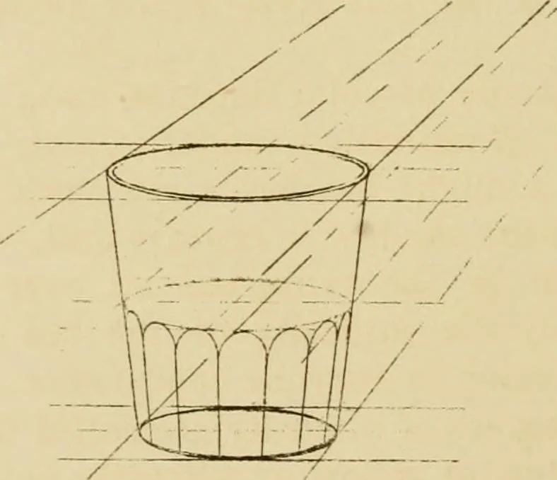 An illustration from The W. Martin Johnson school of art. Elementary instruction in color, perspective, lights and shadows, pen drawing and composition, 1909, leaf 47