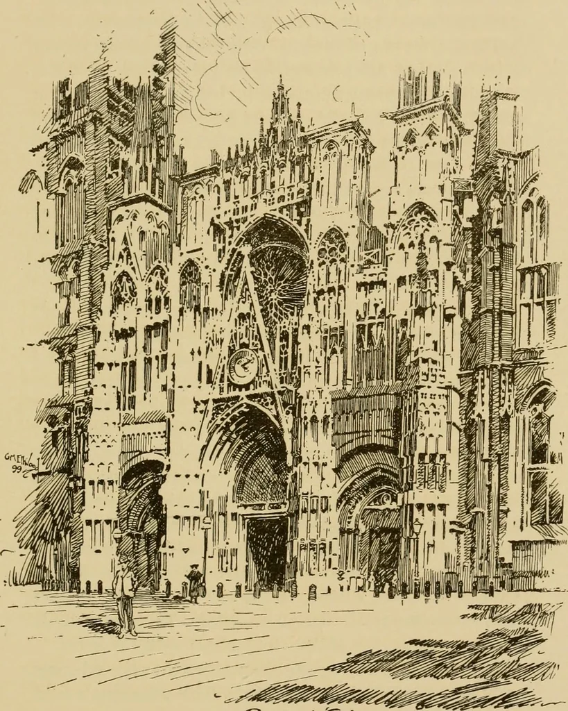An illustration from The W. Martin Johnson school of art. Elementary instruction in color, perspective, lights and shadows, pen drawing and composition, 1909, leaf 78
