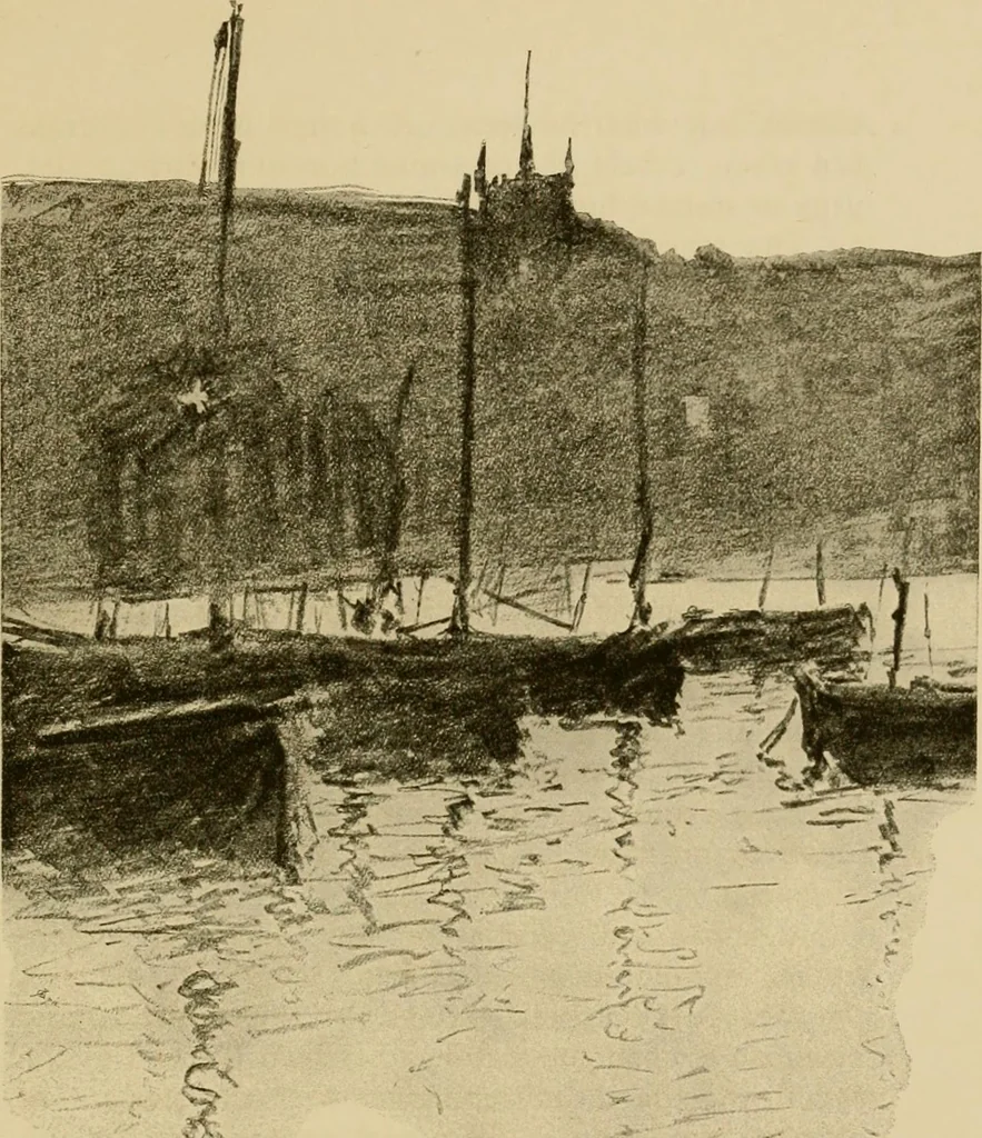 An illustration from The W. Martin Johnson school of art. Elementary instruction in color, perspective, lights and shadows, pen drawing and composition, 1909, leaf 94