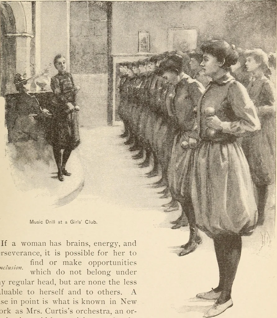 An illustration from The woman's book, dealing practically with the modern conditions of home-life, self-support, education, opportunties, and every-day problems, 1894, leaf 242