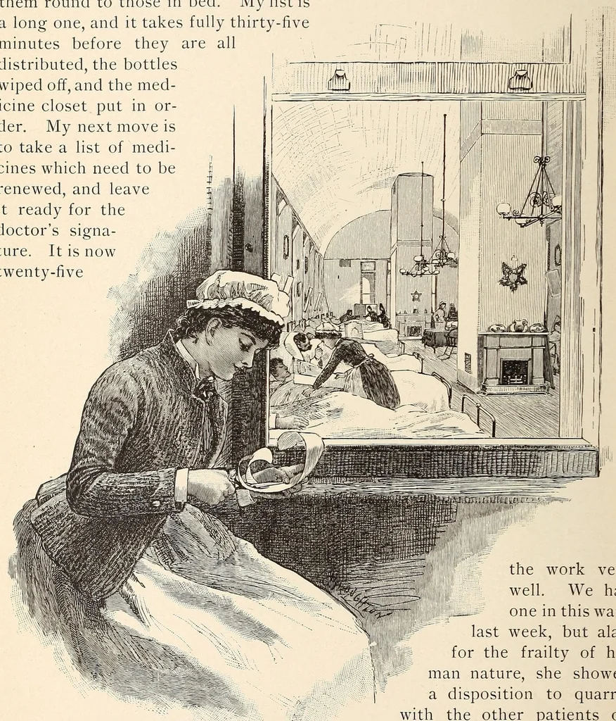 An illustration from The woman's book, dealing practically with the modern conditions of home-life, self-support, education, opportunties, and every-day problems, 1894, leaf 72