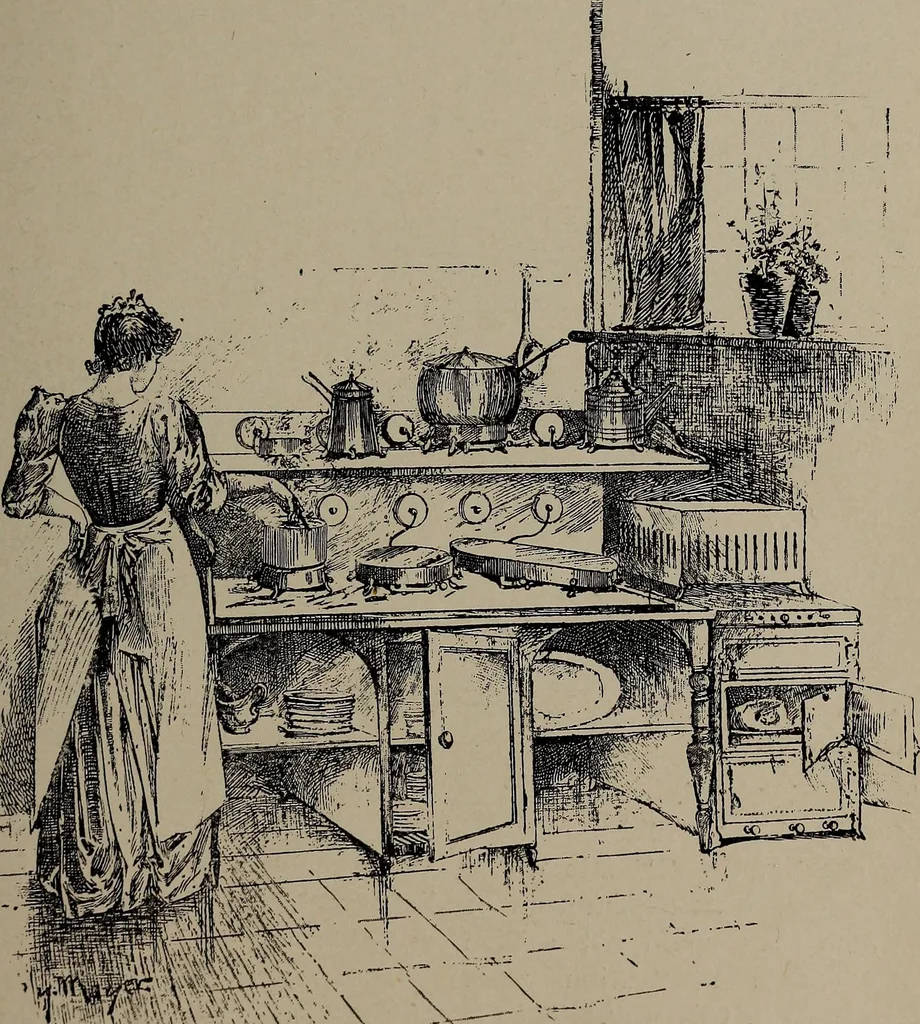 An illustration from The woman's book : dealing practically with the modern conditions of home-life, self-support, education, opportunties, and every-day problems, 1894, leaf 144