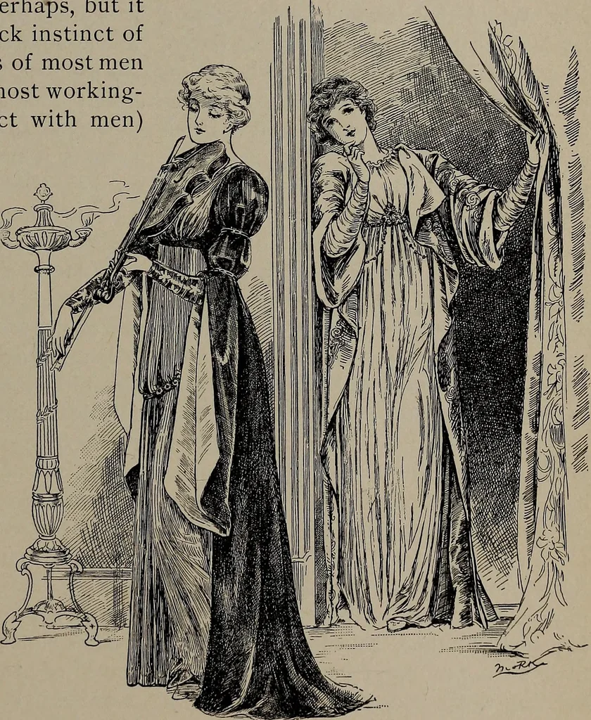 An illustration from The woman's book : dealing practically with the modern conditions of home-life, self-support, education, opportunties, and every-day problems, 1894, leaf 244