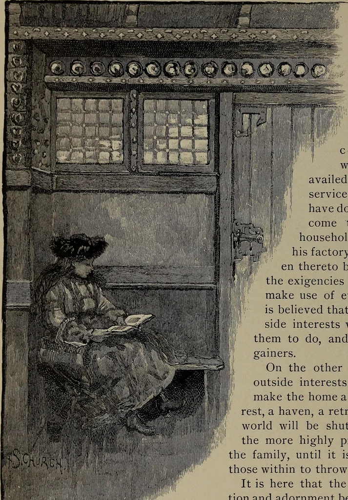 An illustration from The woman's book : dealing practically with the modern conditions of home-life, self-support, education, opportunties, and every-day problems, 1894, leaf 125