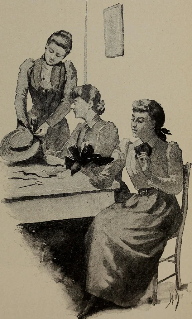 An illustration from The woman's book : dealing practically with the modern conditions of home-life, self-support, education, opportunties, and every-day problems, 1894, leaf 224