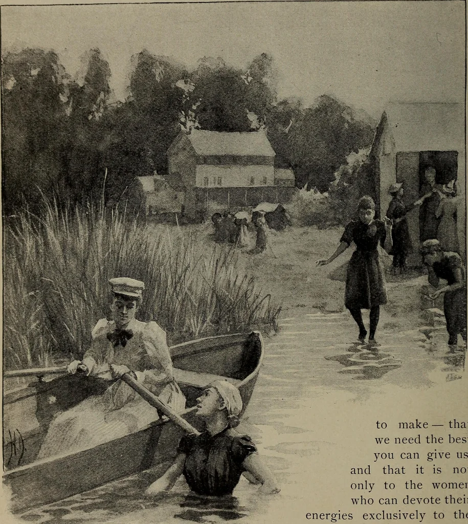 An illustration from The woman's book : dealing practically with the modern conditions of home-life, self-support, education, opportunties, and every-day problems, 1894, leaf 231