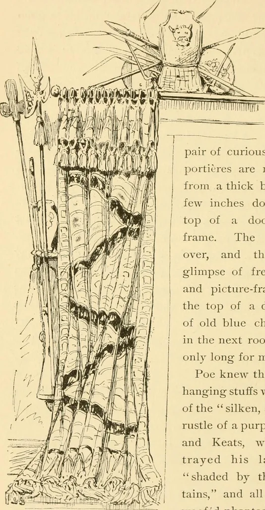 An illustration from Woman’s handiwork in modern homes, by Constance Cary Harrison; with numerous illustrations and five colored plates from designs by Samuel Colman, Rosina Emmet, George Gibson, and others, 1881, leaf 207