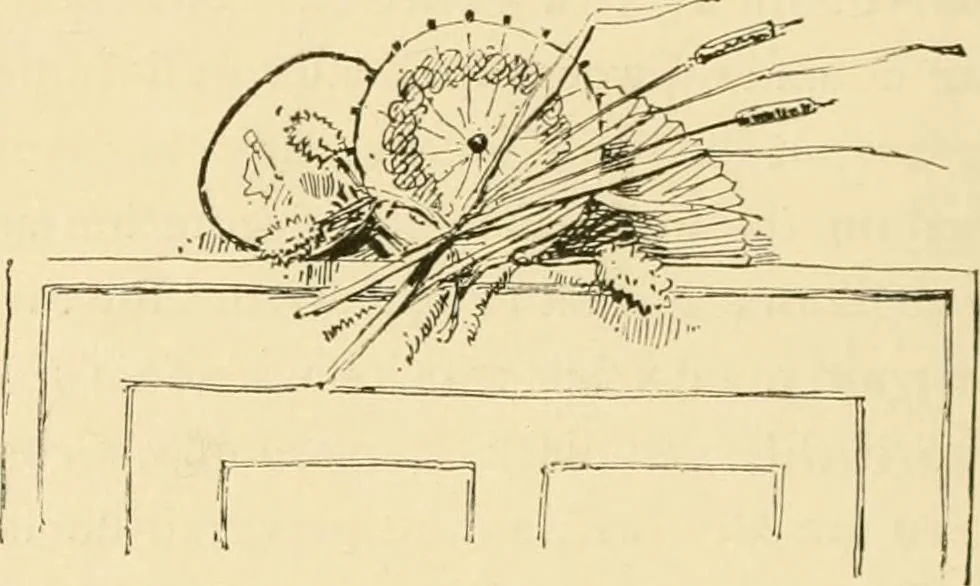 An illustration from Woman’s handiwork in modern homes, by Constance Cary Harrison; with numerous illustrations and five colored plates from designs by Samuel Colman, Rosina Emmet, George Gibson, and others, 1881, leaf 223