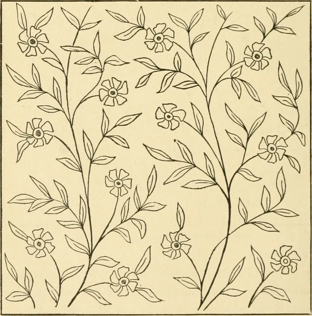 An illustration from Woman’s handiwork in modern homes, by Constance Cary Harrison; with numerous illustrations and five colored plates from designs by Samuel Colman, Rosina Emmet, George Gibson, and others, 1881, leaf 235