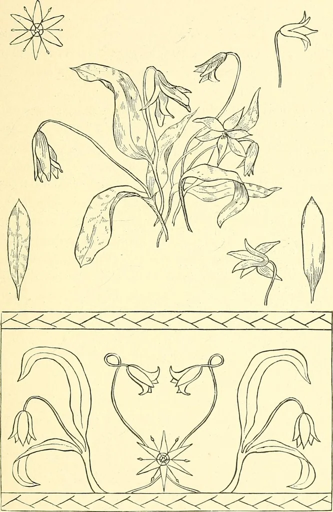 An illustration from Woman’s handiwork in modern homes, by Constance Cary Harrison; with numerous illustrations and five colored plates from designs by Samuel Colman, Rosina Emmet, George Gibson, and others, 1881, leaf 38