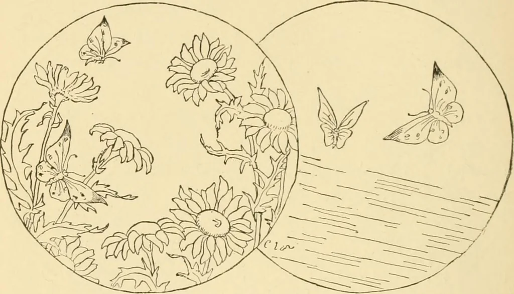 An illustration from Woman’s handiwork in modern homes, by Constance Cary Harrison; with numerous illustrations and five colored plates from designs by Samuel Colman, Rosina Emmet, George Gibson, and others, 1881, leaf 87