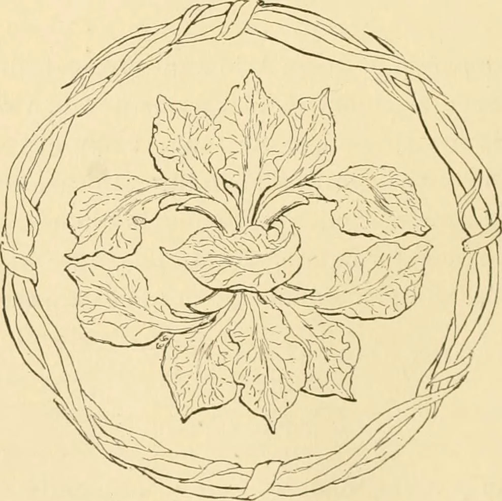 An illustration from Woman’s handiwork in modern homes, by Constance Cary Harrison; with numerous illustrations and five colored plates from designs by Samuel Colman, Rosina Emmet, George Gibson, and others, 1881, leaf 93