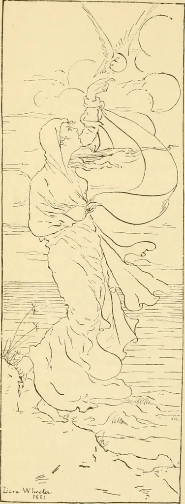 An illustration from Woman’s handiwork in modern homes, by Constance Cary Harrison; with numerous illustrations and five colored plates from designs by Samuel Colman, Rosina Emmet, George Gibson, and others, 1881, leaf 95