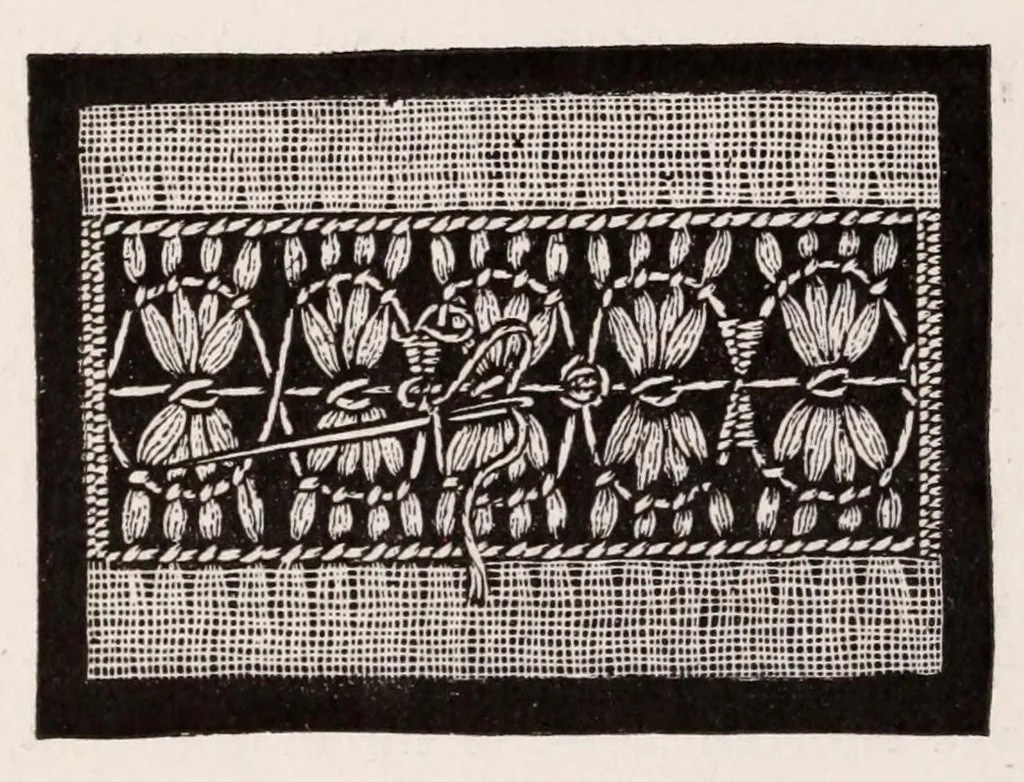 An illustration from Woman's handiwork in modern homes, 1882, leaf 116