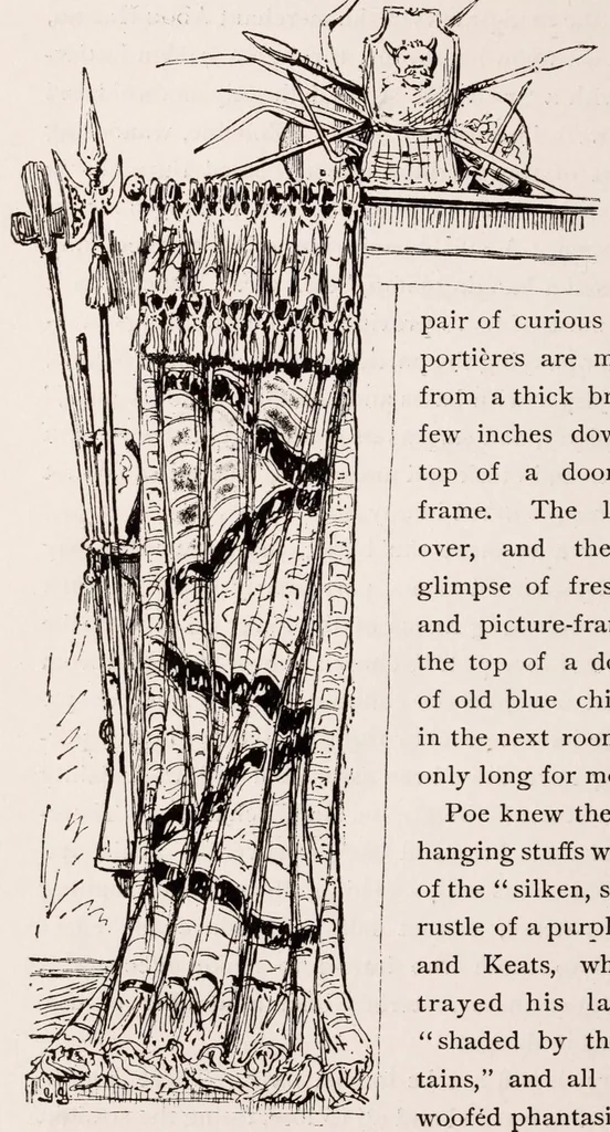 An illustration from Woman's handiwork in modern homes, 1882, leaf 214