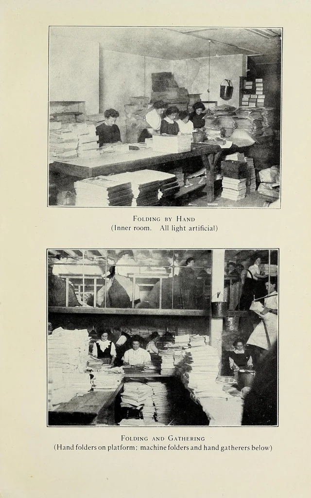 An illustration from Women in the bookbinding trade, 1913, leaf 119