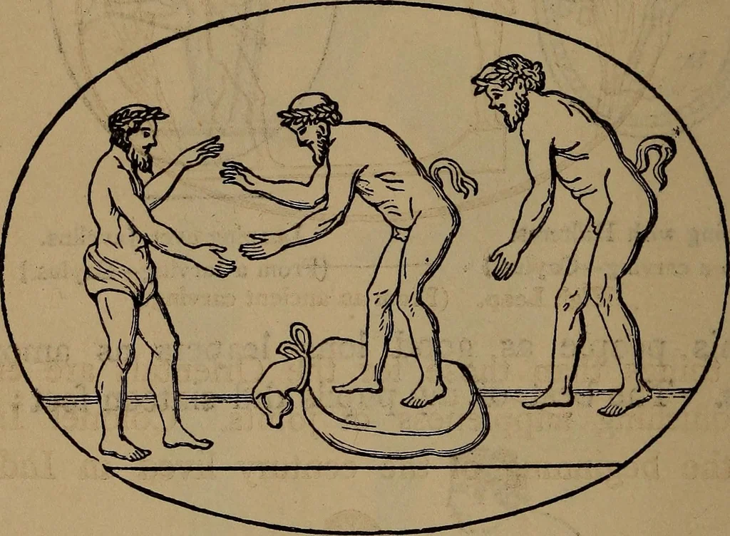 An illustration from Wonders of bodily strength and skill : in all ages and all countries, 1873, leaf 153