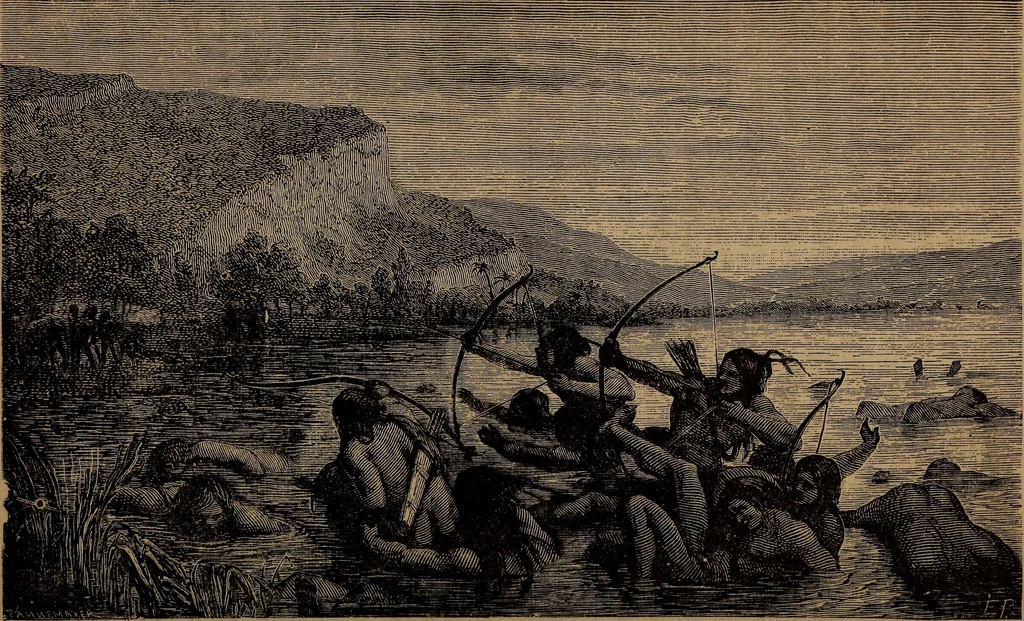 An illustration from Wonders of bodily strength and skill : in all ages and all countries, 1873, leaf 208